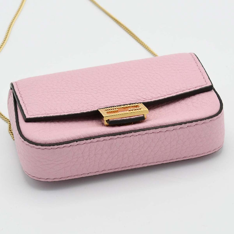FENDI フェンディ 7AR844 ナノバケット チェーン ショルダーバッグ  鞄 ピンク 箱有 H19216