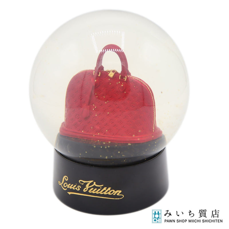 LOUIS VUITTON ルイヴィトン LV スノードーム モノグラム アルマ オブジェ インテリア レッド系 ok1169