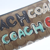 COACH コーチ 長財布 ミント サーフ ロゴプリント ロング ジップ アラウンド ウォレット シグネチャー ブラウン H20463