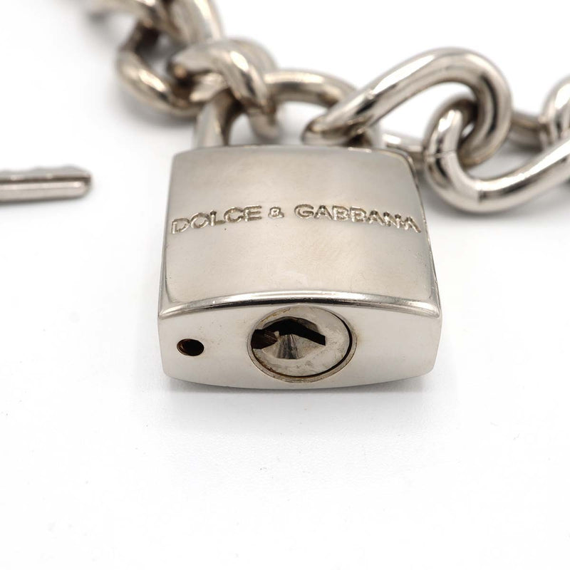 DOLCE&GABBANA ドルチェ＆ガッバーナ ウォレットチェーン 南京錠 DG ドルガバ シルバーカラー 鍵付 20k30-669