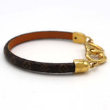 LOUIS VUITTON LV ルイヴィトン ブレスレット セイイエス M6758E 17 約9.8g ブラウン アクセサリー H18905