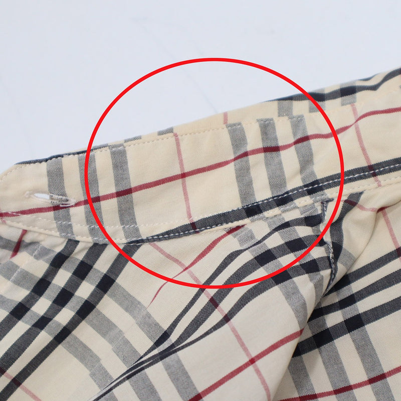 BURBERRY バーバリー ノバチェックシャツ 長袖シャツ トップス Sサイズ コットン100 ベージュ系 M4269