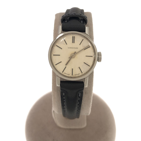 稼働 腕時計 LONGINES ロンジン 17 5601 手巻き ラウンド シルバー色文字盤 ベルト尾錠社外品 H1284
