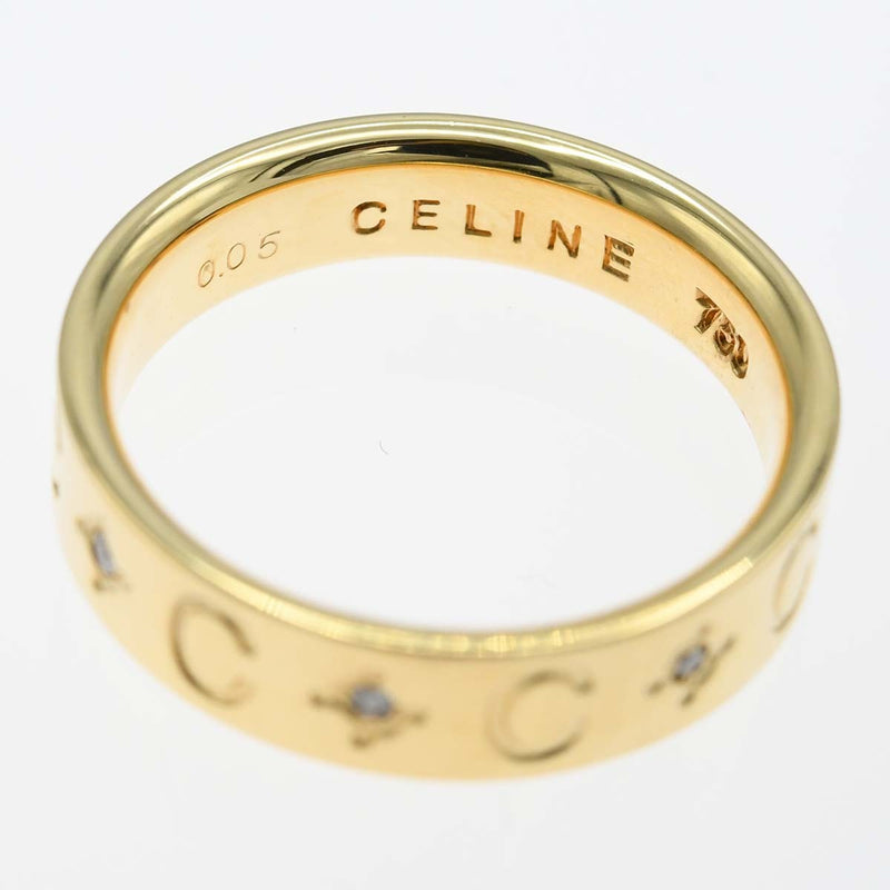 仕上げ済 CELINE セリーヌ リング 指輪 ダイヤ 750 D0.05  約12号 約6g ゴールド アクセサリー レディース H2667