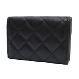 CHANEL シャネル ウォレット 三つ折り財布 ココマーク マトラッセ キャビアスキン 31番台 財布 ブラック eco2238