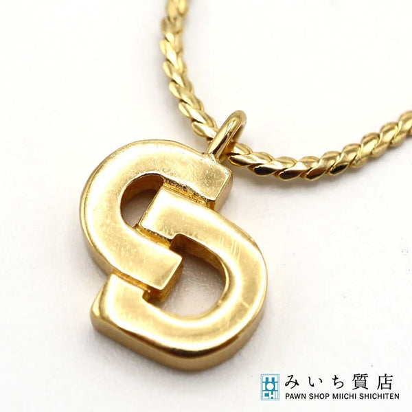Christian Dior ディオール ネックレス CDロゴ ゴールドカラー 約4.3g アクセサリー M1995