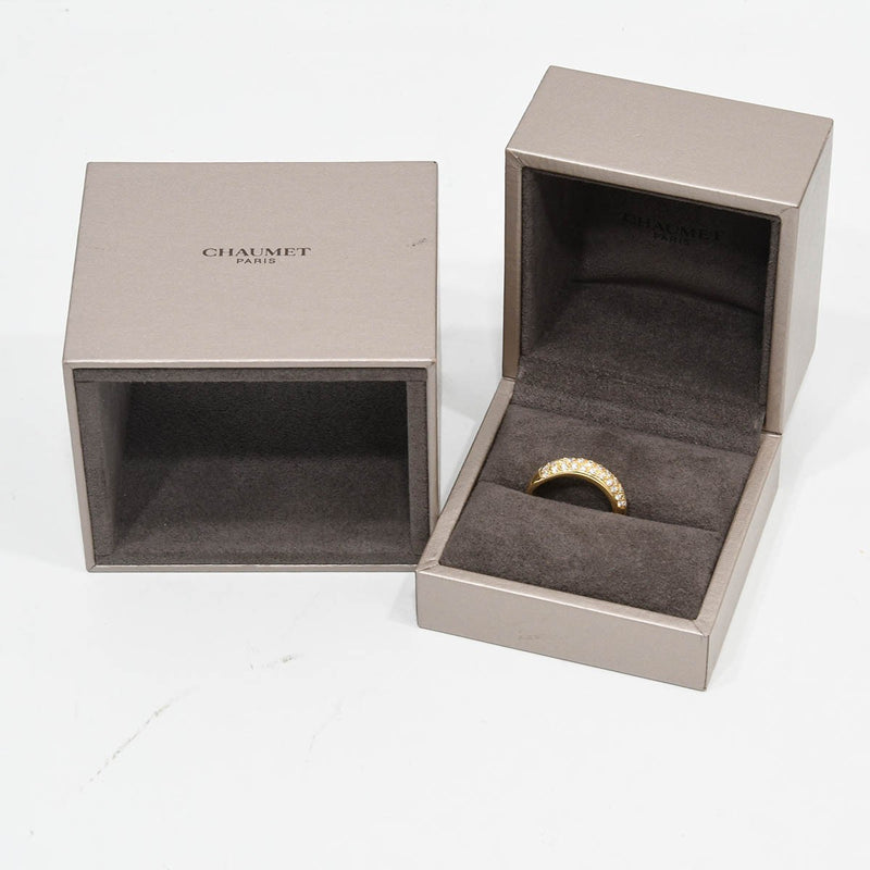 仕上済 CHAUMET ショーメ ヴェニスリング ダイヤ 指輪 750 D入り 約14.5号 約6.9g ジュエリー アクセサリー 箱有 H9463