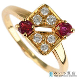 仕上済 Mauboussin モーブッサン ダイヤ ルビー リング 指輪 18kt ゴールド 約10.5号 約3.3g ジュエリー 箱有 H7126