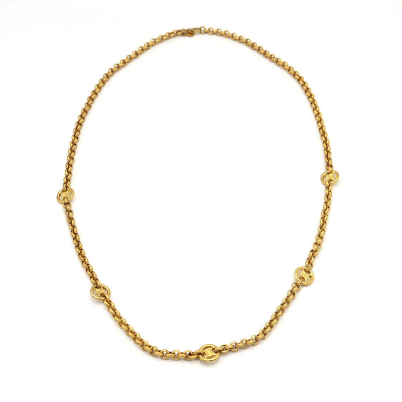 CELINE セリーヌ ネックレス マカダム チェーン ゴールドカラー レディース アクセサリー 25k117-2