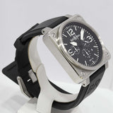 稼働 腕時計 Bell&Ross ベルロス BR01-94-S-D4361 自動巻き クロノグラフ ブラック文字盤 ok1688