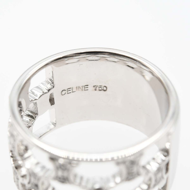 仕上げ済 CELINE セリーヌ 750 マカダム リング 指輪 約12.5号 アクセサリー レディース 約11.4g 20k311-1