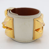 HERMES エルメス コリエドシアン ブレスレット バングル A刻印 T2 ホワイトカラー アクセサリー k1301