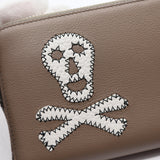 LOEWE ロエベ ウォレット スカルモチーフ ジップアラウンド ラウンドファスナー 長財布 ブラウン系 H13725
