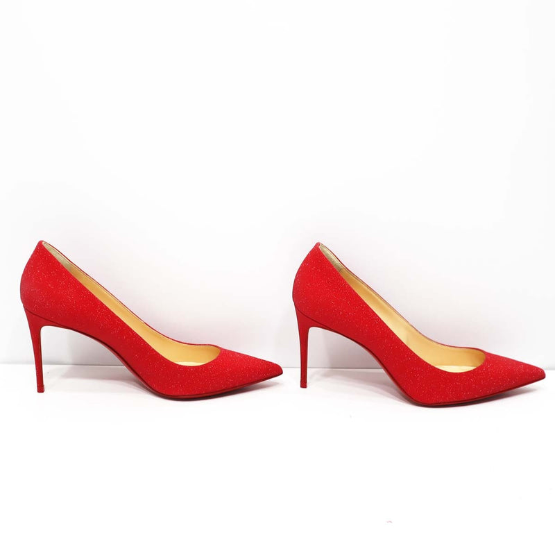 Christian Louboutin クリスチャン ルブタン ヒール パンプス 靴 37サイズ KATE85 レッド ラメ 箱有 H20791