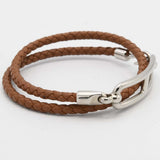 HERMES エルメス ルリ ドゥブルトゥール ブレスレット レザー ブラウン アクセサリー 袋箱 J165