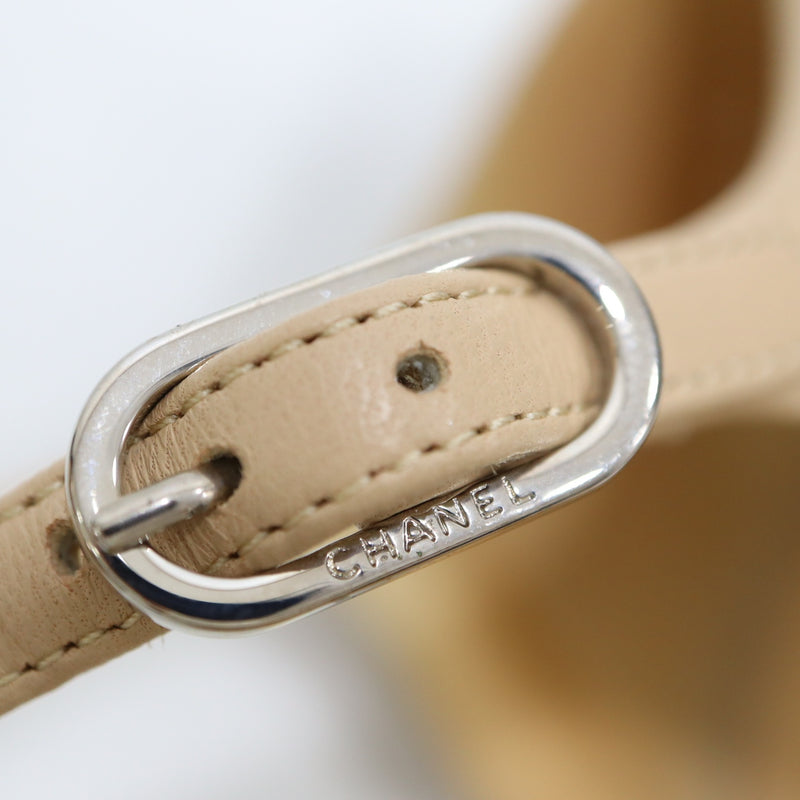 CHANEL シャネル ヒール G32857 37C 23.5cm ベージュ パンプス レディース 靴 箱袋有 23k143-10