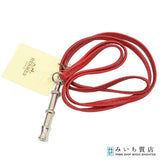 タグ付未使用 HERMES エルメス ホイッスル レザー ストラップ ブルー アクセサリー レッド系 M1296