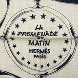 HERMES エルメス カレダブルフェイス カレ140 LA PROMENADE DU MATIN 朝の散歩 カシシル 箱 H21959