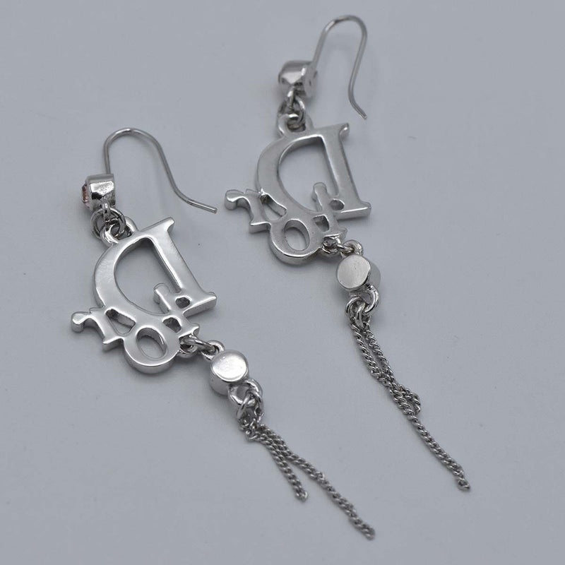 Christian Dior ディオール ピアス ラインストーン シルバーカラー アクセサリー 箱有 H2216