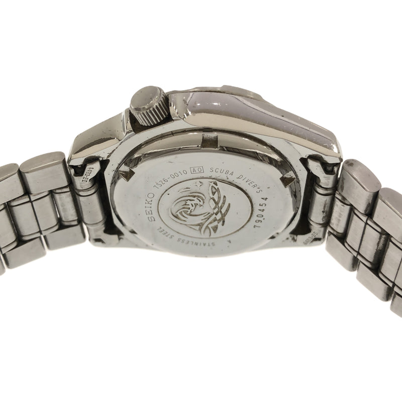 腕時計 稼働 SEIKO セイコーダイバー DIVERS200m 7S26-0010 デイト 自動巻き 黒色文字盤 M1819