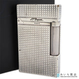 S.T.Dupont デュポン ガスライター ライン2 ダイヤモンドヘッド シルバーカラー 喫煙具 着火未確認 ケース有 eco1746