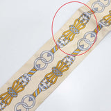 HERMES エルメス ツイリー Harnais en Rosace スカーフ シルク100 ベージュ ネイビー系 箱有 H23397-2