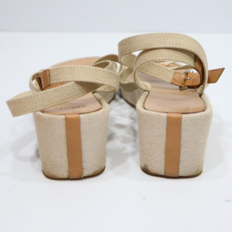 HERMES エルメス クロスストラップサンダル 靴 サイズ34 ベージュ レディース 箱・保管袋有 25k627-18