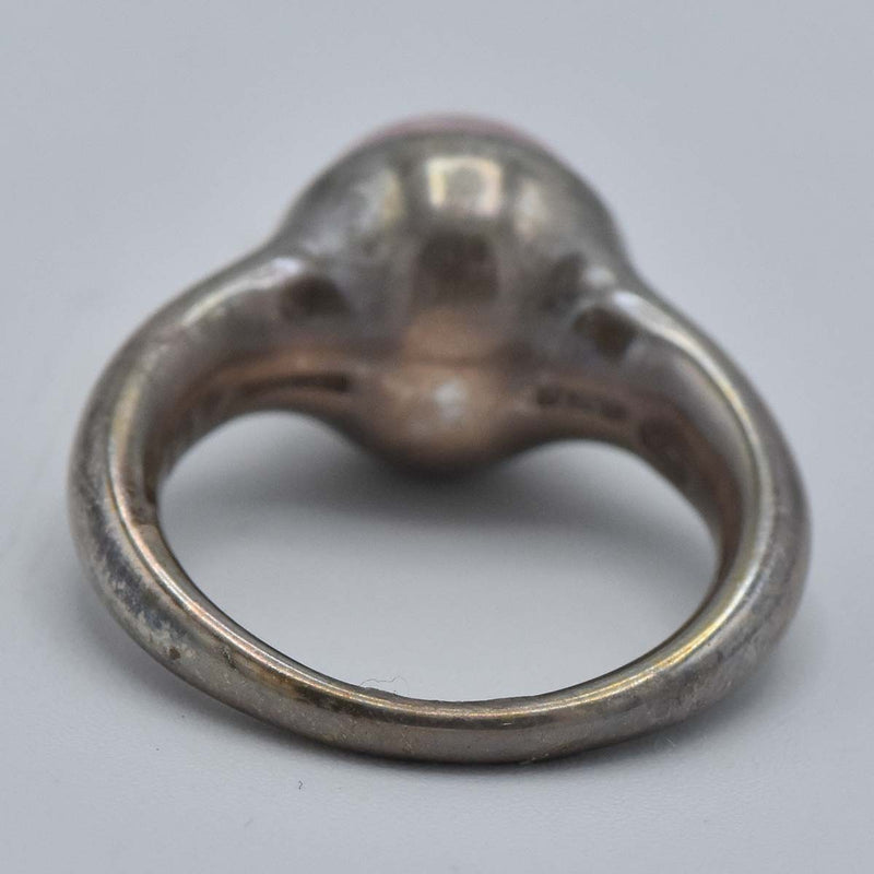 GEORG JENSEN ジョージジェンセン リング 458 7号 ローズクォーツ シルバー 925 7.6g アクセサリー H12642