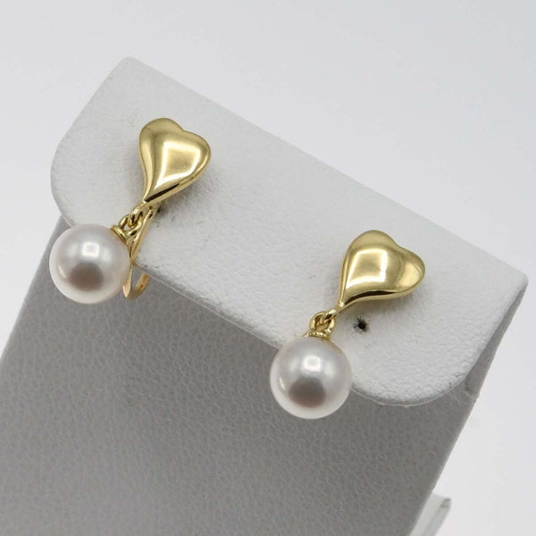 仕上済 MIKIMOTO ミキモト イヤリング パール6.0/6.1mm K18 2.6g ジュエリー H17349-2