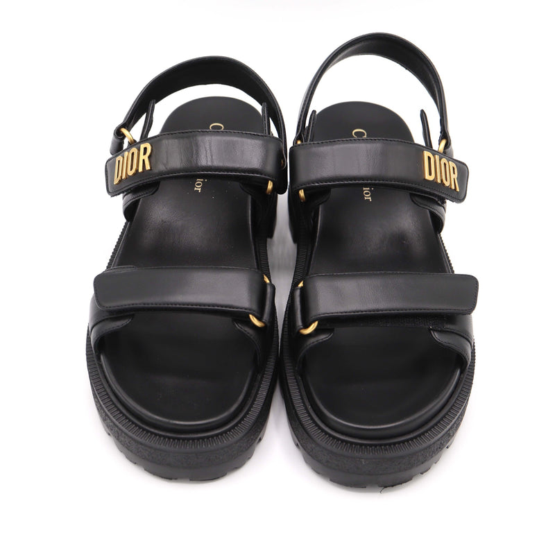 Christian Dior ディオール サンダル Dioract ディオールアクト 38 約25cm ブラック 靴 H20594