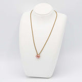 Christian Dior ディオール ネックレス 花 ピンク ラインストーン アクセサリー H24125