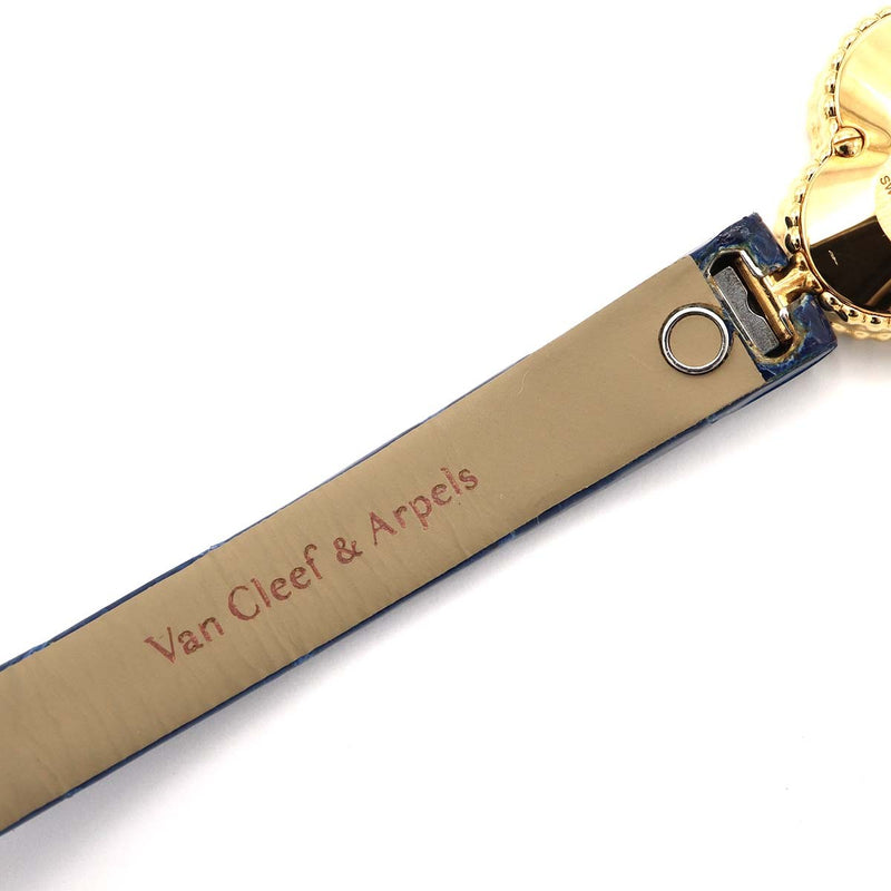 稼働 腕時計 VanCleef&Arpels VCA ヴァンクリーフ アルハンブラ Au750 VCAR08WT00 2025.10月電池交換済 箱保 25k877-1