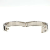 HERMES エルメス クリックH GM Hロゴ バングル ブレスレット シルバーカラー×ブラック アクセサリー 22k23-1