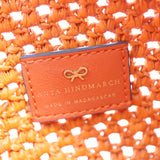 ANYA HINDMARCH アニヤハインドマーチ ショルダーバッグ Cross Body Raffia Eyes アイズ ラフィア オレンジ mo443