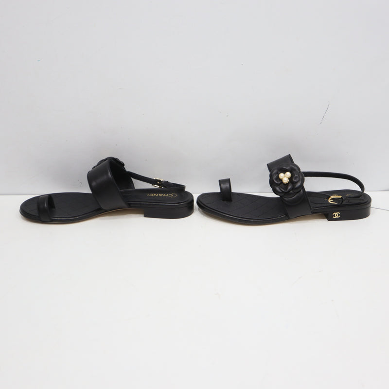 CHANEL シャネル サンダル G31666 カメリア サイズ38 約25cm
