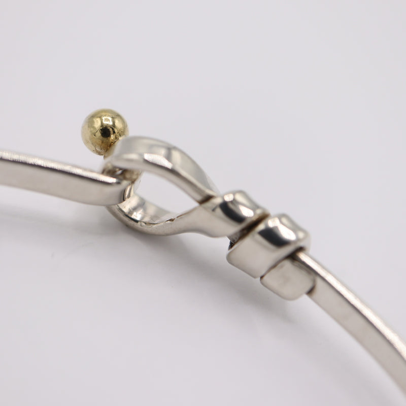 TIFFANY＆Co. ティファニー ブレスレット フック&アイ バングル 750 925 約9.3g アクセサリー レディース H19018