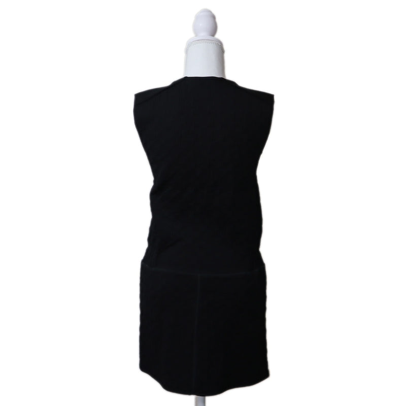 LOUIS VUITTON ルイヴィトン LV ジャガードモノグラム ナイロン ジップ ワンピース XSサイズ ブラック レディース H20903