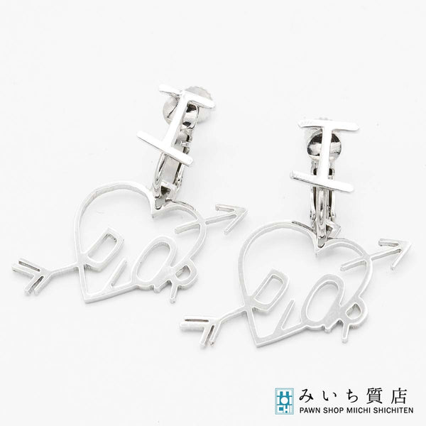 Christian Dior ディオール イヤリング ハート アロー シルバーカラー アクセサリー レディース 保管袋有 M2420