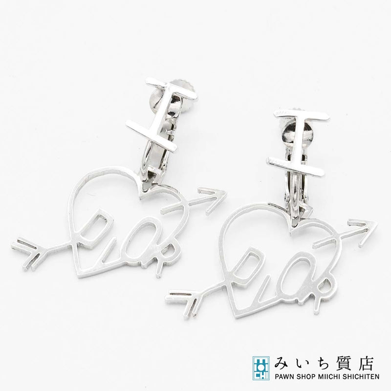 Christian Dior ディオール イヤリング ハート アロー シルバーカラー アクセサリー レディース 保管袋有 M2420