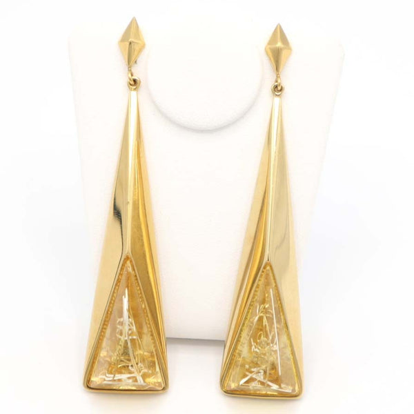 Chloe クロエ ピアス トライアングル 三角型 約30.8g ゴールドカラー アクセサリー 24k518-2
