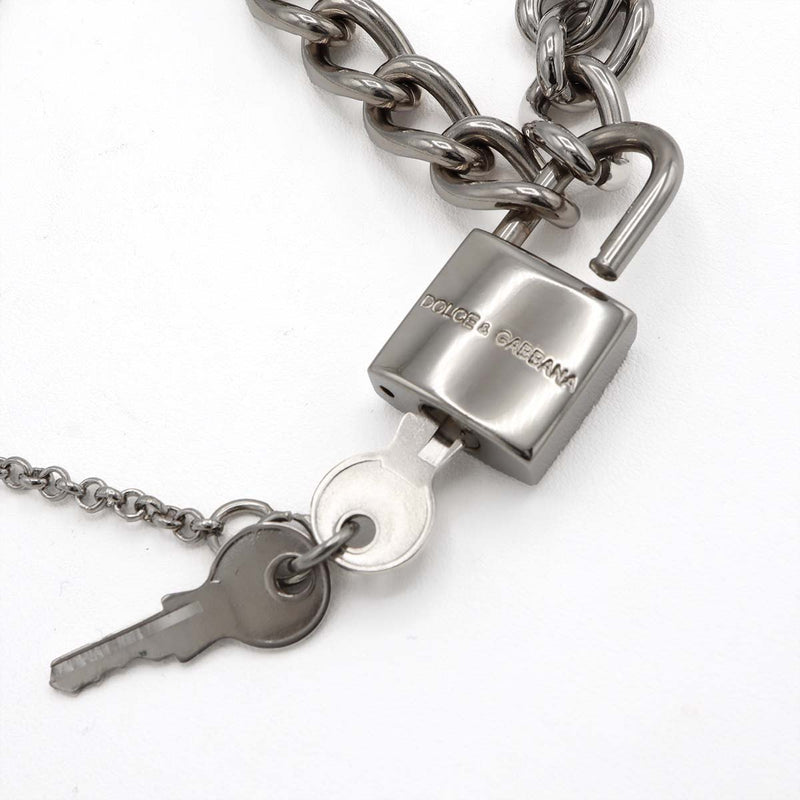 DOLCE&GABBANA ドルチェ＆ガッバーナ ウォレットチェーン 南京錠 DG ドルガバ シルバーカラー 鍵付 20k30-669