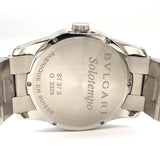 稼働 腕時計 BVLGARI ブルガリ Solotempoソロテンポ ST37S  クォーツ 黒色文字盤 2025.11電池交換・仕上げ済 H19258