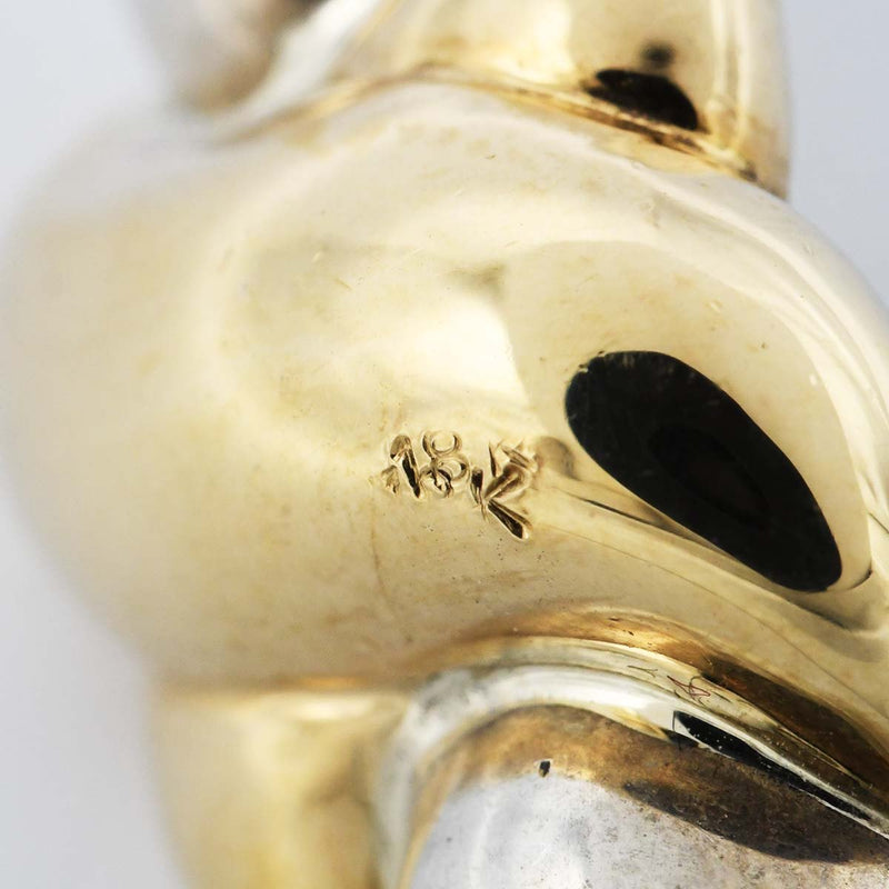 HERMES エルメス ブローチ 18K ツイスト アクセサリー 約8.9g ゴールド×シルバーカラー 袋有 H19003