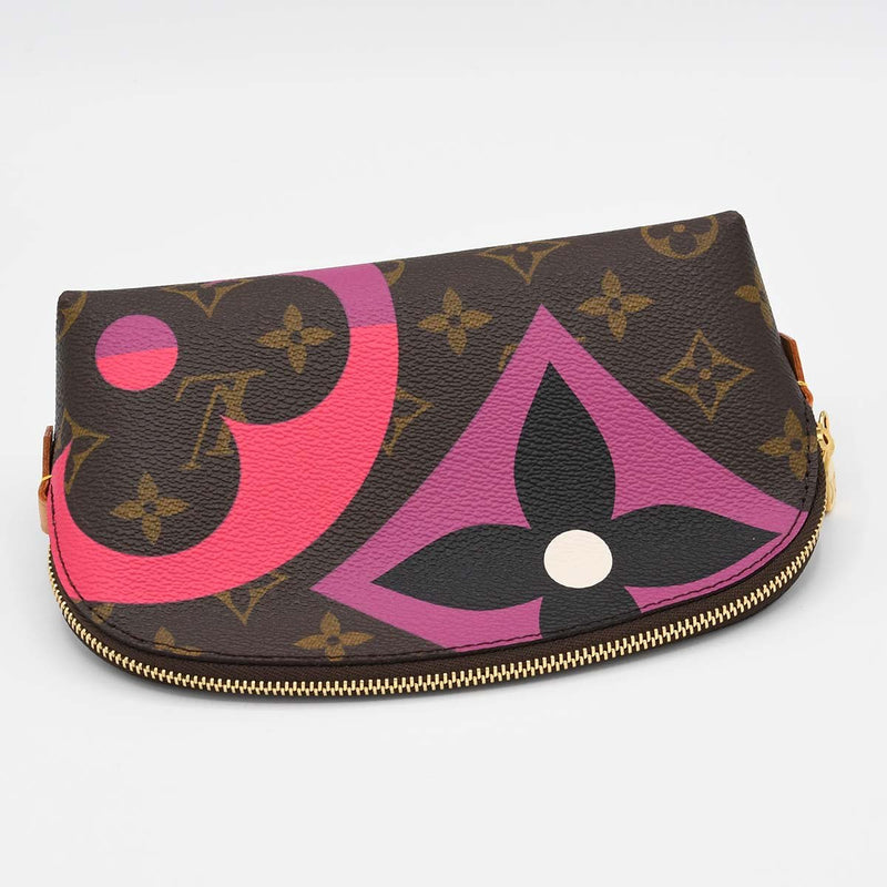 美品 LOUIS VUITTON ルイヴィトン LV M80283 ゲームオンモノグラム ポシェットスメティック ポーチ ブラウン系 H18963
