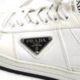PRADA プラダ ロゴ ローカット スニーカー ダウンタウン 1E792M レザー ホワイト サイズ36 1/2 23.5cm J369