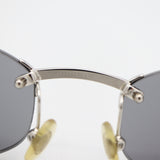 Cartier カルティエ サングラス 135 フルリム 眼鏡 メガネ 度なし ブラック系 H20987