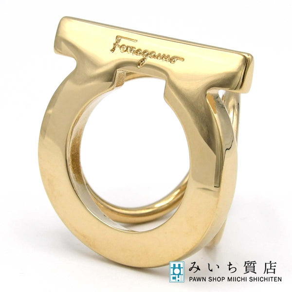 Salvatore Ferragamo フェラガモ スカーフリング ガンチーニ ゴールドカラー 約15.2g 服飾小物 H4921