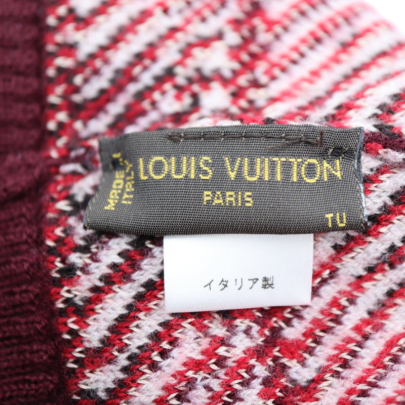 LOUIS VUITTON ルイヴィトン LV ボネ・グランフロア ニット帽 ウール91％ レーヨン9％ 帽子 ボルドー系 H.102