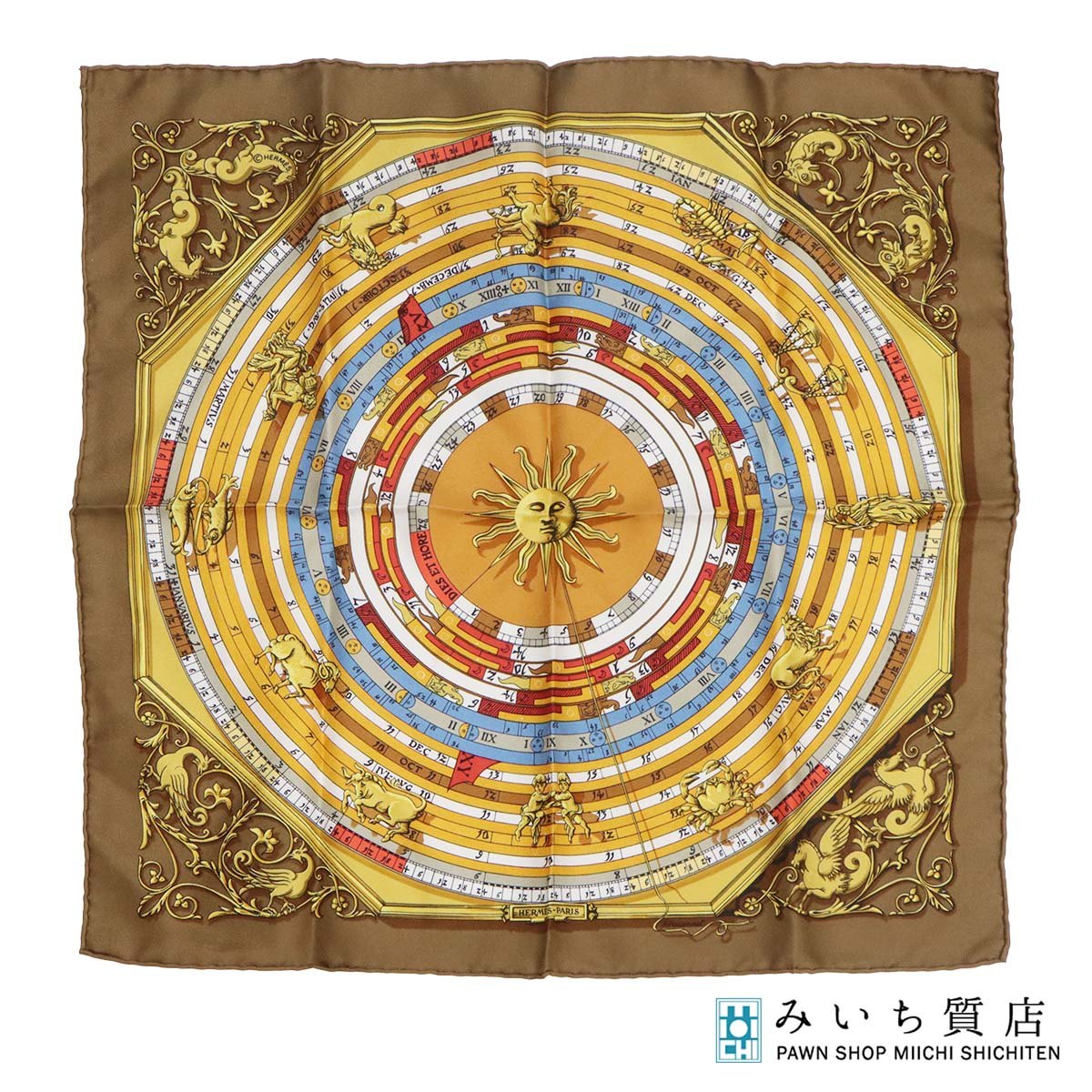HERMES エルメス スカーフ カレ40 DIES ET HORE 占星術 星座