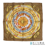 HERMES エルメス スカーフ カレ40 DIES ET HORE 占星術 星座 ホロスコープ ブラウン系 H24105